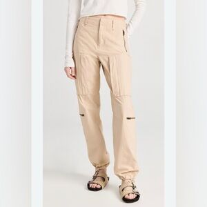 Rag & Bone Kai Flight Cargo Pants Womens Beige Cotton Ripstop High Rise 12 Urban